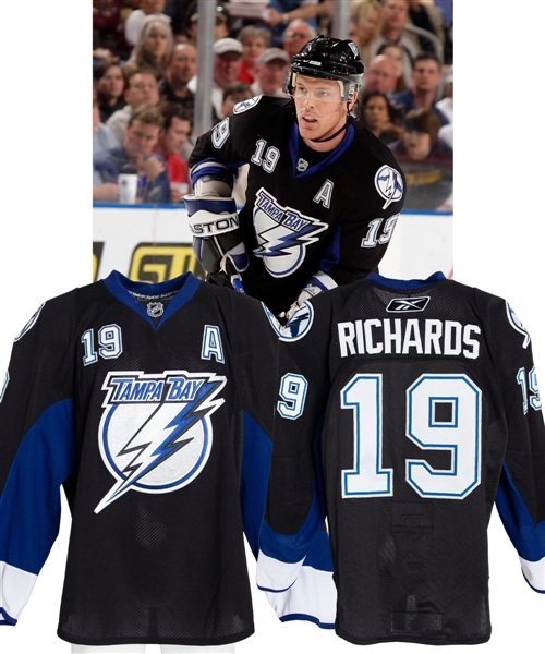 Brad Richards 2007-08 Tampa Bay Lightning Game-Worn Alternate Captains Jersey 
