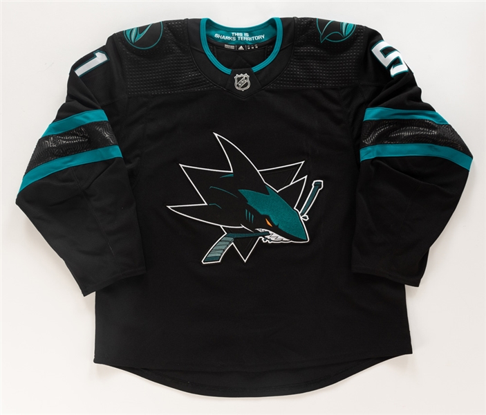 Radim Simeks 2019-20 San Jose Sharks Game-Worn Third Jersey - Photo-Matched!