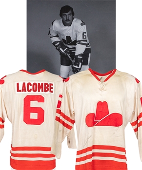 Francois Lacombes 1975-76 Calgary Cowboys Game-Worn Jersey with LOA 