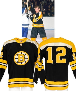 Wayne Cashmans 1969-70 Playoffs/Stanley Cup Finals and 1970-71 Regular Season Boston Bruins Game-Worn Jersey - 20+ Team Repairs! - Photo-Matched!