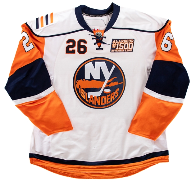 Ruslan Fedotenkos 2007-08 New York Islanders "Al Arbour #1500 Night" Game-Worn Third Period Jersey with LOA - “Al Arbour 1500 Night” Patch!