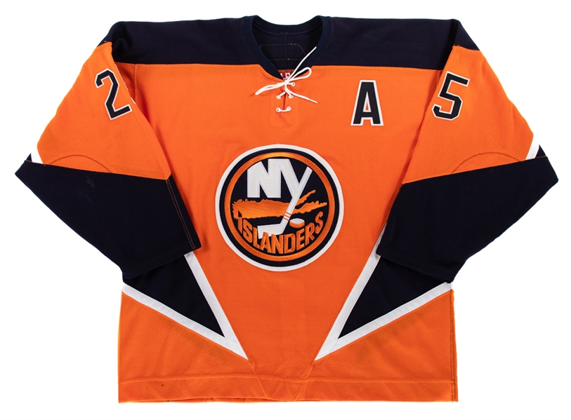 Brad Lukowichs 2005-06 New York Islanders Game-Worn Alternate Captains Third Jersey with LOA