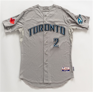 Aaron Hills 2010 Toronto Blue Jays Game-Worn Jersey - MLB Authenticated