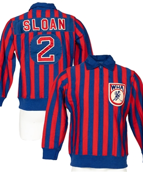 Bob Sloans 1972-73 WHA Referee Jersey with LOA - Attributed to Have Been Worn in First Ever WHA Game!