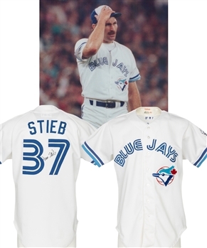 Dave Stiebs 1991 Toronto Blue Jays Signed Game-Worn Jersey - 1991 MLB All-Star Game Patch! - Photo-Matched! 