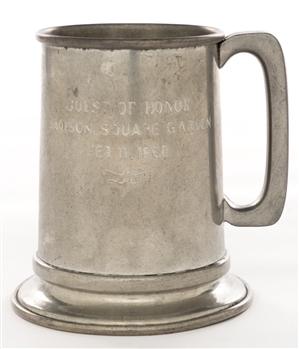 Andy Bathgates February 11th 1968 Madison Square Garden Closing Night Guest of Honor Pewter Mug