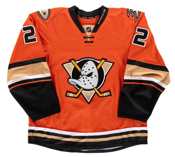 Kevin Bieksas 2016-17 Anaheim Ducks Game-Worn Third Jersey - Photo-Matched!