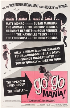Go Go Mania 1965 One Sheet Movie Poster Featuring The Beatles (27" x 41")
