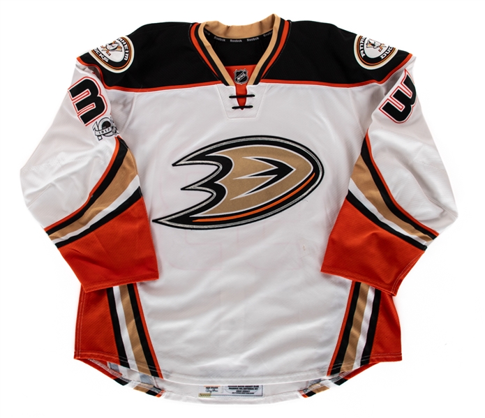 Jakob Silfverbergs 2016-17 Anaheim Ducks Game-Worn Jersey (Inaugural NHL Centennial Set) with Team LOA - NHL Centennial Patch!