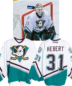 Guy Heberts 2000-01 Anaheim Mighty Ducks Game-Worn Jersey - Photo-Matched! 