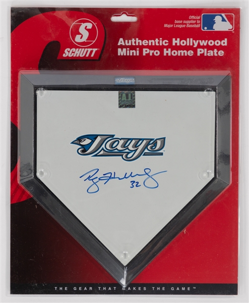 Roy Halladay Signed Toronto Blue Jays Miniature Home Plate with AJ Sports World COA 