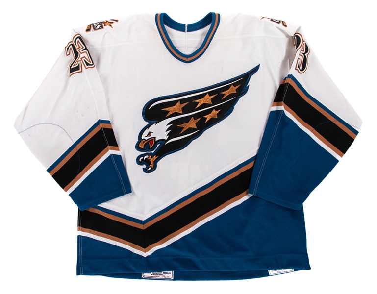 Trent Whitfields 2003-04 Washington Capitals Game-Worn Jersey with LOA 