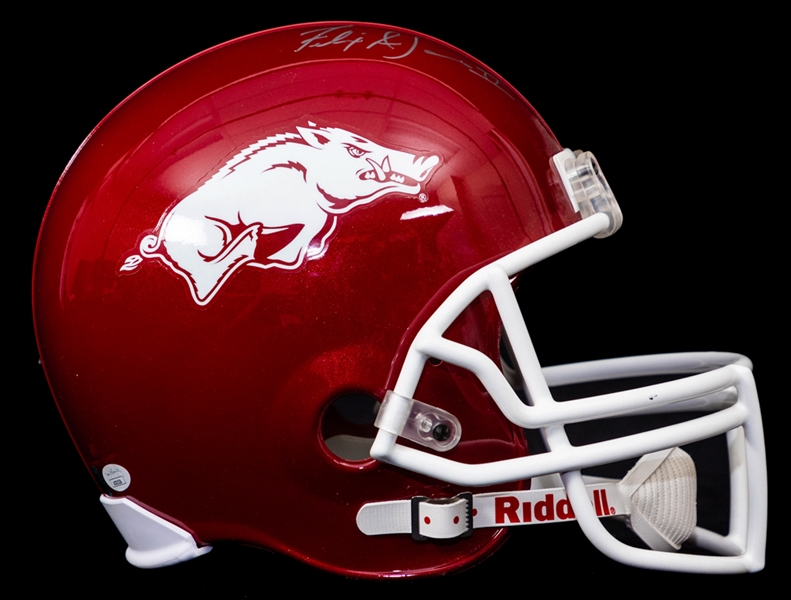 Felix Jones Signed Arkansas Razorbacks Full-Size Riddell Helmet with JSA COA  