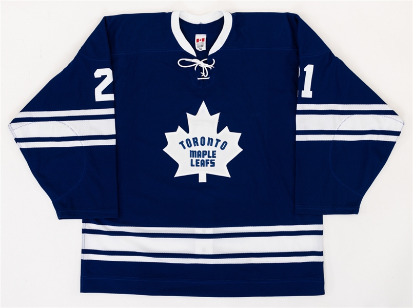 Jeff Fingers December 19th 2009 Toronto Maple Leafs "60s Night" Signed Warm-Up Worn Jersey with Team COA