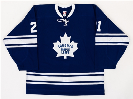Jeff Fingers December 19th 2009 Toronto Maple Leafs "60s Night" Signed Warm-Up Worn Jersey with Team COA