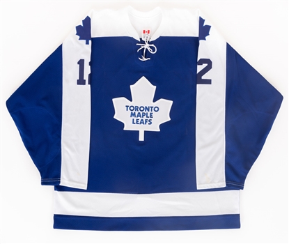 Lee Stempniaks January 26th 2010 Toronto Maple Leafs "70s Night" Signed Warm-Up Worn Jersey with Team COA 