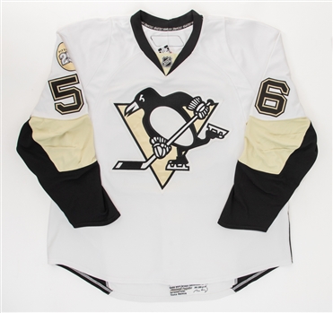 Aaron Boogaards 2007-08 Pittsburgh Penguins Game-Issued Jersey with Team LOA - 250th Patch!