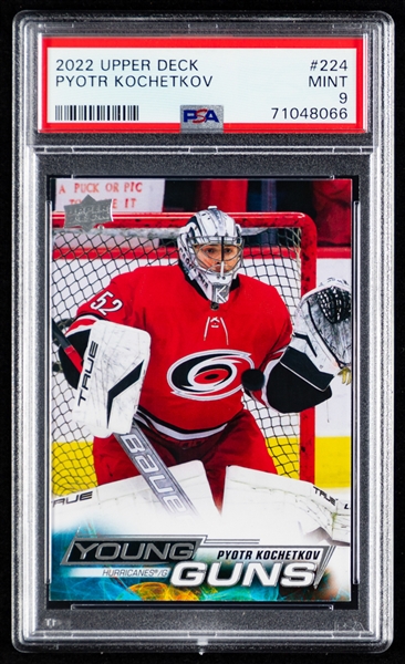 2022-23 Upper Deck Young Guns Hockey Card #224 Pyotr Kochetkov Rookie - Graded PSA 9