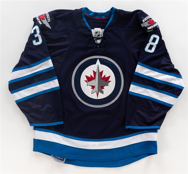 Nick Petans 2013-14 Winnipeg Jets Game-Worn Pre-Season Jersey with Team LOA