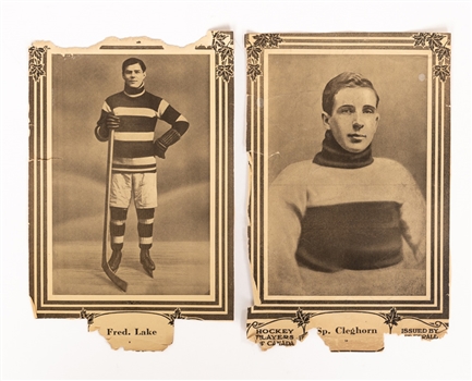 Scarce 1910s Sprague Cleghorn and Fred Lake "Hockey Players of Canada" Hockey Premium Pictures Issued by The Herald Newspaper