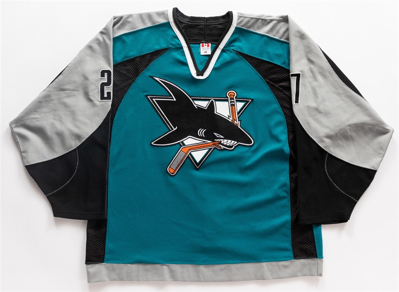 Bryan Marchments 2001-02 San Jose Sharks Game-Worn Jersey 