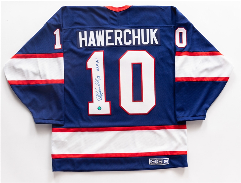 Deceased HOFer Dale Hawerchuk Winnipeg Jets Signed Captains Jersey