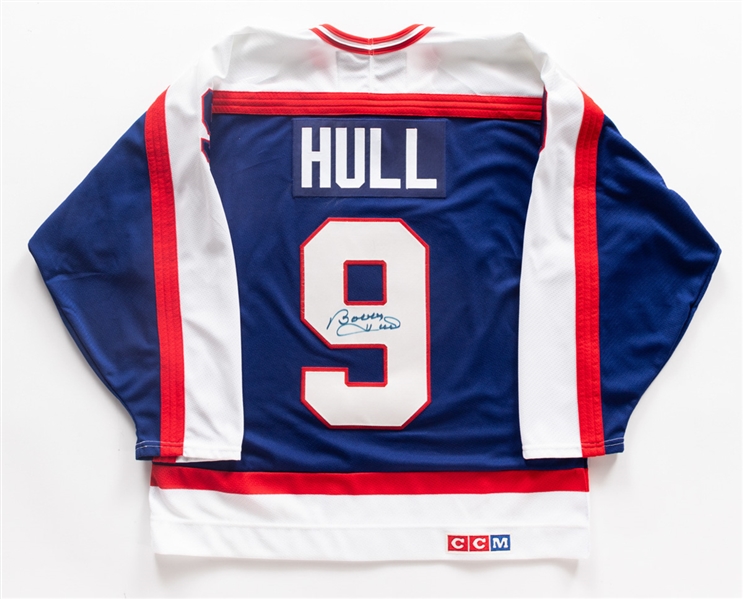 Deceased HOFer Bobby Hull Signed Winnipeg Jets Jersey