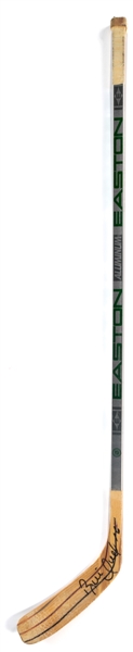 Brett Hulls Early-1990s St. Louis Blues Signed Easton HX4800 Game-Used Stick