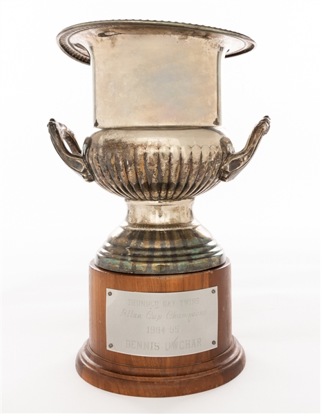 Dennis Owchars 1984-85 Thunder Bay Twins Allan Cup Champions Trophy (14") Plus 50+ Career Photos 