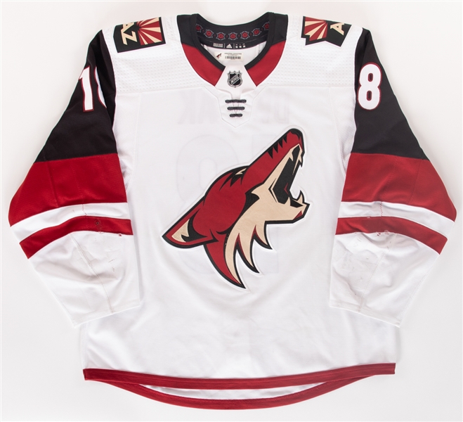 Christian Dvoraks 2019-20 Arizona Coyotes Game-Worn Jersey with Team LOA - Photo-Matched!