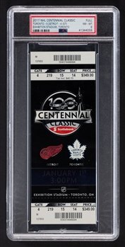 2017 NHL Centennial Classic Full Ticket PSA 8