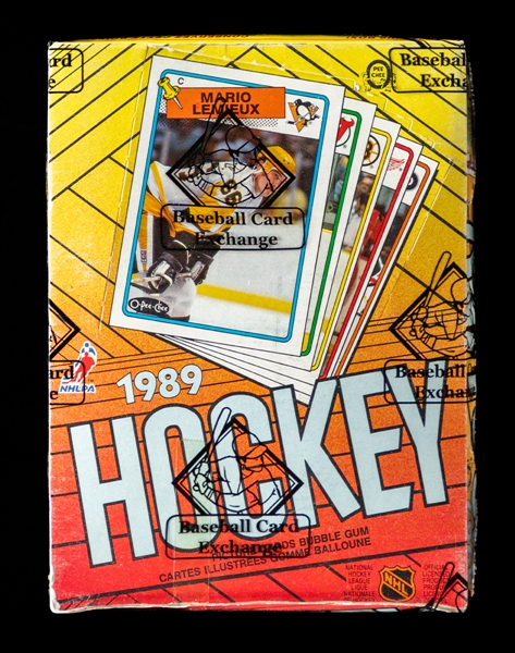 1988-89 O-Pee-Chee Hockey Wax Box (48 Unopened Packs) - BBCE Certified - Brett Hull, Brendan Shanahan, Joe Nieuwendyk and Pierre Turgeon Rookie Card Year