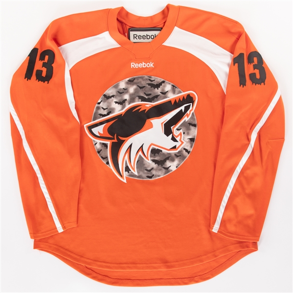 Ray Whitneys 2011-12 Phoenix Coyotes "Halloween" Signed Warm-Up Worn Jersey with Team LOA
