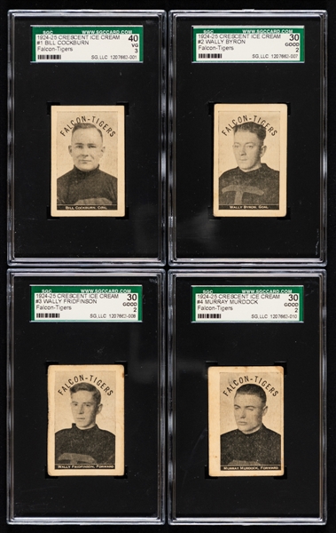 1924-25 Crescent Falcon-Tigers Hockey SGC-Graded Complete 13-Card Set