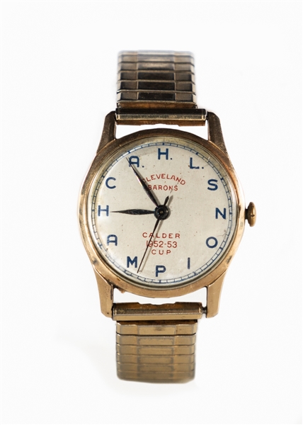 Tom Williams 1952-53 Cleveland Barons AHL Calder Cup Championship Watch 