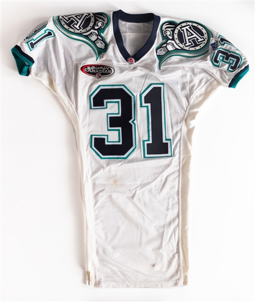 Mike "Pinball" Clemons 2000 Toronto Argonauts Signed Warm-Up Worn Jersey