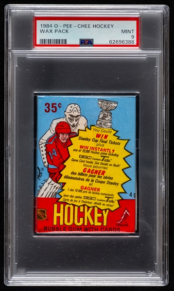 1984-85 O-Pee-Chee Hockey Wax Pack - Graded PSA MINT 9 - Steve Yzerman Rookie Card Year