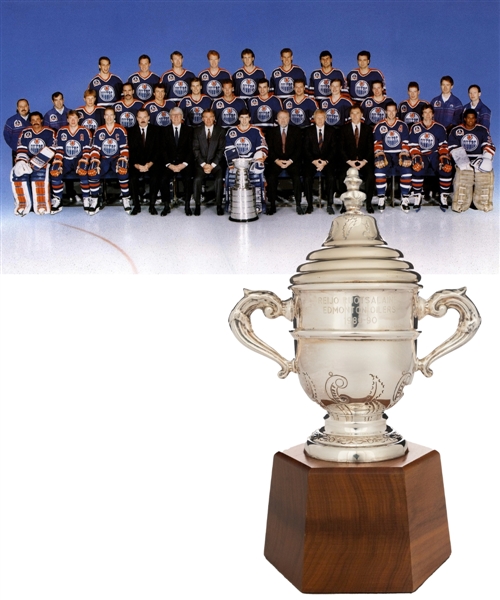 Reijo Ruotsalainens 1989-90 Edmonton Oilers Clarence Campbell Bowl Trophy from His Personal Collection with His Signed LOA (11")