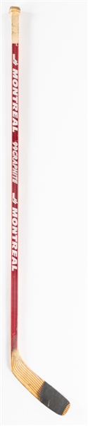 Nicklas Lidstroms Early-1990s Detroit Red Wings Signed Montreal Game-Used Rookie-Era Stick