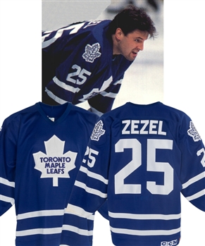 Peter Zezels 1993-94 Toronto Maple Leafs Game-Worn Jersey 