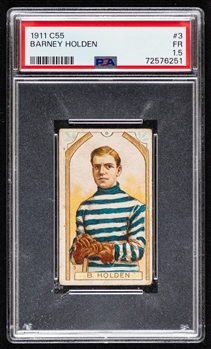 1911-12 Imperial Tobacco C55 Hockey Card #3 Barney Holden - Graded PSA 1.5