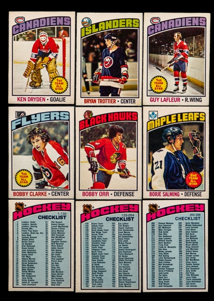 1976-77, 1977-78 and 1978-79 O-Pee-Chee Hockey Complete Sets (3)