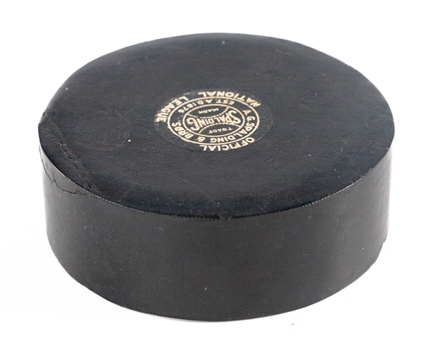 Vintage 1930s Spalding Official NHL Game Puck