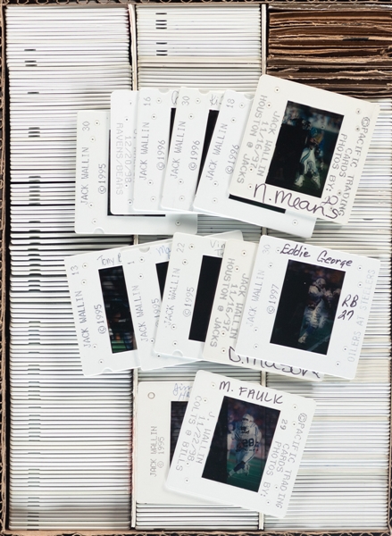 NFL AFC Teams 1993 to 2000s 35mm Colour Transparency Slide Collection of 396 (Bengals, Browns, Steelers, Ravens, Jaguars, Colts and Oilers/Titans) 