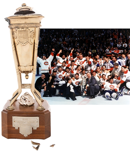 Paul DiPietros 1992-93 Montreal Canadiens Prince of Wales Championship Trophy with His Signed LOA