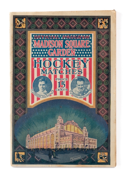 Jan 30, 1926 Madison Square Garden Program New York Americans vs Ottawa Senators - Alec Connell Shutout! 