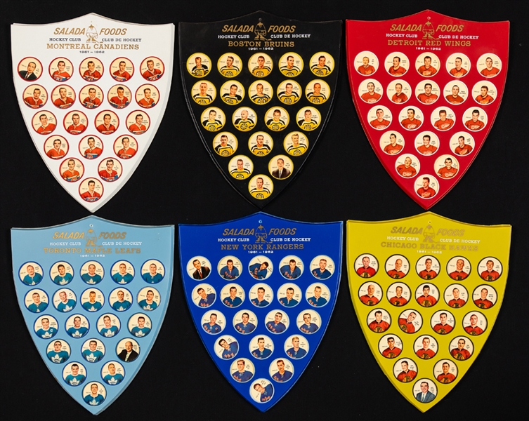 1961-62 Shirriff Hockey Coins Complete Set of 120 with Team Shields