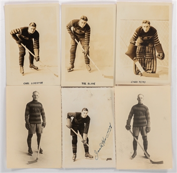 Scarce 1920s NHL and 1930s OHA Hamilton Tigers Player Photos (18) including Toe Blake 
