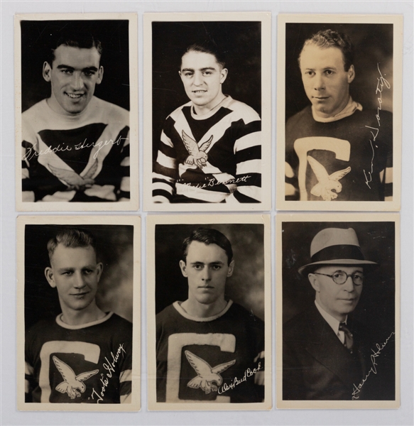 1935-37 IHL/IAHL Cleveland Falcons Postcard Collection of 20 including Hap Holmes 