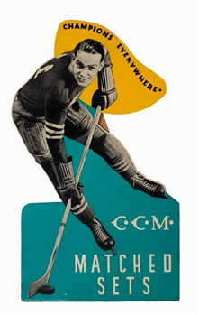 Early-1940s CCM Matched Sets Advertising Standee (12 1/2" x 22")